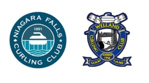 niagara falls curling club logo and welland curling club logo together in one image