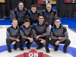 Team Ontario posing on ice