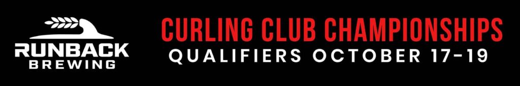 banner saying curling club championships qualifiers happening october 17-19
