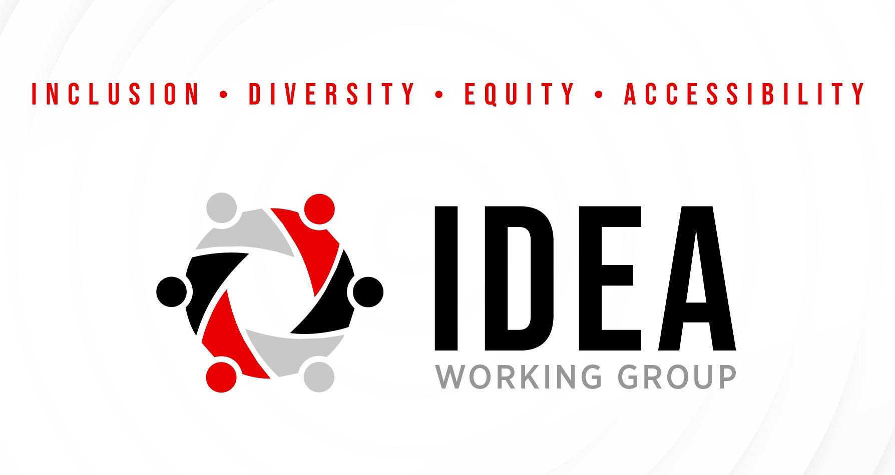 Idea working group graphic that says inclusion, diversity, equity, accessibility