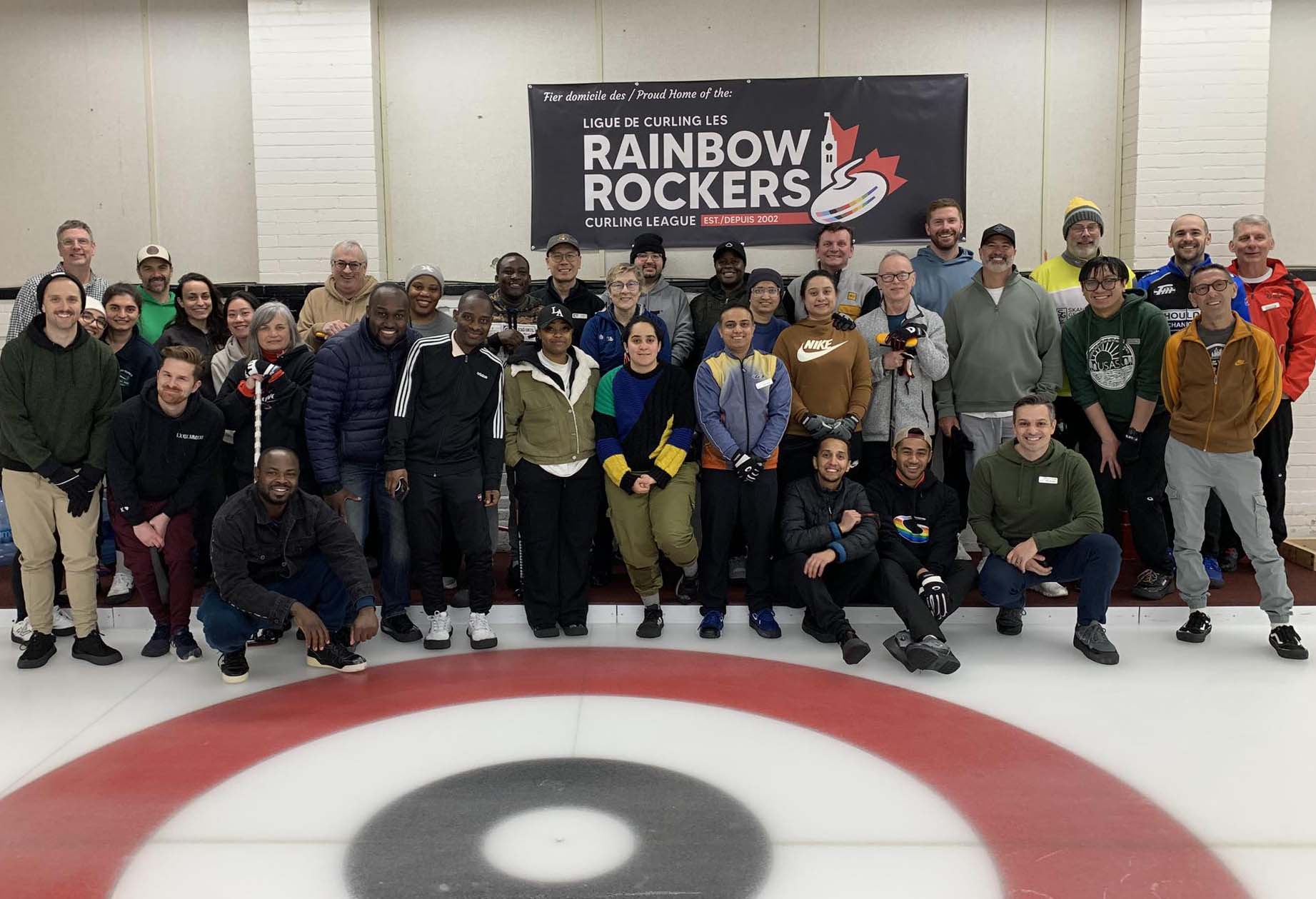 Rainbow rockers league group photo of participants.